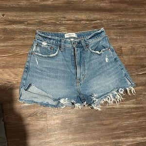 Jean shorts- Abercrombie & Fitch: The mom shirt- high rise, curve love!